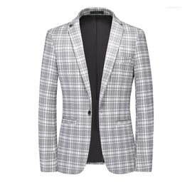Men's Suits 2023 Spring Mens Blazer Jacket Top Quality Casual One Button Suit Korean Fashion Slim Fit Banquet Dress Coat 6XL