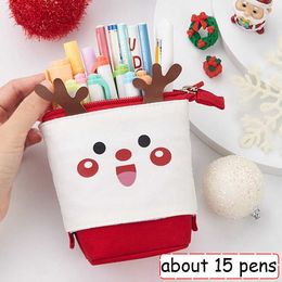 Learning Toys Kawaii Pencil Case Creative Deformable Pen Pouch Box for Girls Dual Purpose Bag Cute Korean Stationery Holder School Supplies