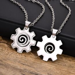 Chains Machinery Gear Pendant Necklace Men Women Stainless Steel Metal Creative Jewelry