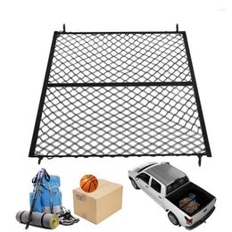 Car Organizer Truck Bed Cargo Net Upgraded 1.2 X 2m Auto Trunk Rear Elastic Mesh Holder Universal Fit For Suv