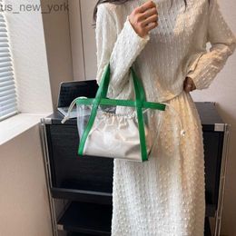 Totes Transparent Jelly Bags For Women 2023 Clear Tote Beach Bags Luxury Designer Large PVC Summer Shoulder Crossbody Handbags Fashion HKD230822