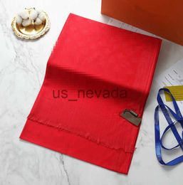 Scarves 2023 Fashion mens designer scarf 100 cotton jacquard womens scarves Doublesided colorblocking fringed edges Size 180cmX70cm with gift box J230822