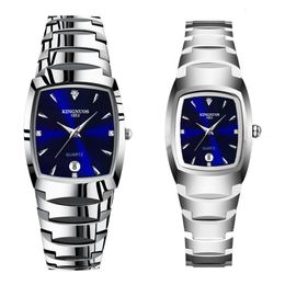 Wristwatches Couple Watches for Lovers Quartz Wristwatch Man Fashion Business Men Watch for Women Watches Tungsten Steel Ladies Watch xfcs 230821