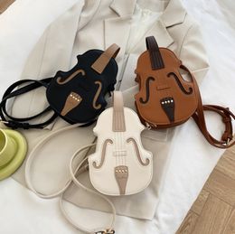 DHL50pcs Messenger Bags Women PU Violin Shaped Large Capacity Irregularity Crossbody Bag Mix Colour