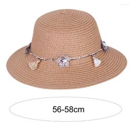 Wide Brim Hats Women Summer Beach Hat Round Straw UV Protection