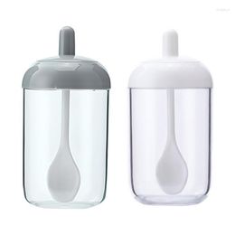 Garrafas de armazenamento Spice Dispenser Jar Glass Test Tube com tampa de tampa Recipiente redonda Sal