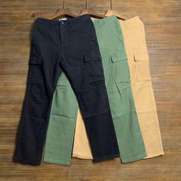 mens cargo pants jogger pants simple Straight pant with badge solid casual trousers versatile italy style Overalls258b