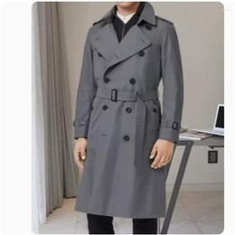 Men's Trench Coats Sleek Silhouette Ladies Coat For Womens Medium Long Windbreaker Autumn Winter Business Leisure High-End Youth Clothes