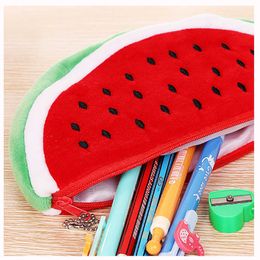 Learning Toys Creative watermelon plush Pencil Case Kawaii Pencilcase School Pen Case Bag Supplies School Box Pencils Pouch Stationery