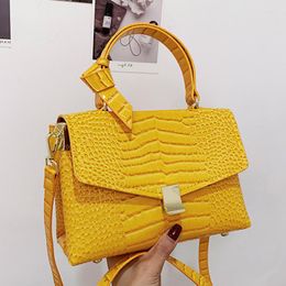 Evening Bags 2023 Brand Women Alligator Leather Handbags And Purse Clutch Paint Crocodile Pattern Shoulder Blue Pink Chic Crossbody