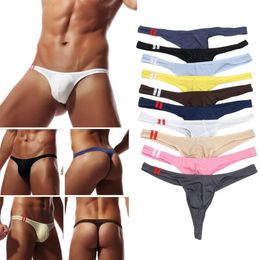 Underpants Meihuida 2021 10Styles Men's Underwear T-Back G-String Briefs Sexy Breathable Tangas Thong Lingerie Fashion Breath218C