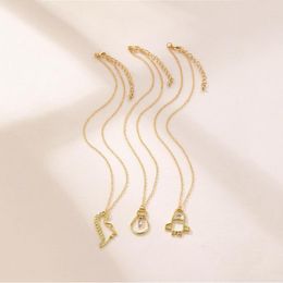 Chains 3Pcs/Set Golden Cute Dinosaur Rocket Light Bulb Necklace Set As A Gift For Sisters Friends Fashion Simple