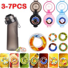 Tumblers 7-1pcs Scented Pods Flavouring Pods Air Scent 0 Sugar Fruit Flavour Up Tritan Plastic Water Drink Bottle Flawour Flavour Pod 230821