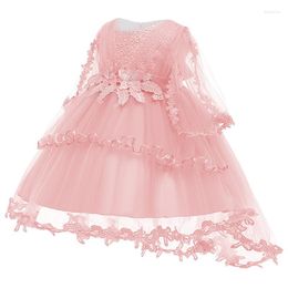 Girl Dresses Infant Christening Dress For Baby Girls 1st Year Birthday Kids Wedding Party Princess Born Clothes