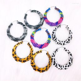 Hoop Earrings Punk Leopard Print Bamboo For Women Party Vintage Circle Metal Sexy Snake Earring Fashion Animal Ear Jewellery