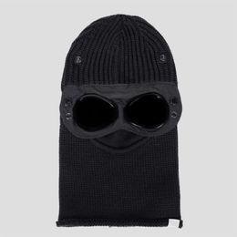Extra Fine Merino Wool Goggle Balaclava Beanie Knit Hat Outdoor Retains Heat Windbreak Hood Men Cap Skull Caps Black ONESIZE3424092738