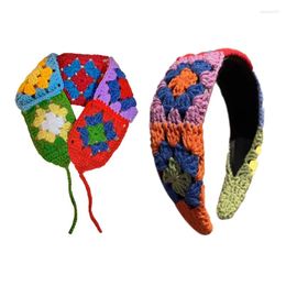 Hair Clips Versatile Wrap Headbands Bandanas Wide Elastic Hairbands Granny-square