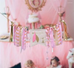 Party Decoration Chicinlife 1set Boy Girl 1st Birthday Chair Banner First Po Prop