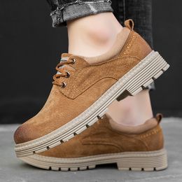 Dress Shoes boots shoe brown sole Sneaker male sneakers man men casual causal thick mens office work for shoes sports vintage wear black 230821