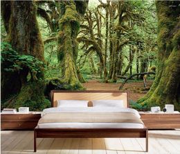 Wallpapers Custom Po 3d Wallpaper Non-woven Mural Virgin Forest Tree Picture Decoration Painting Wall Murals For Walls 3 D