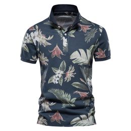 Men's Polos 100 Cotton Hawaii Style Polo Shirts for Men Short Sleeve Quality Ropa Casual Social T Summer Clothing 230821