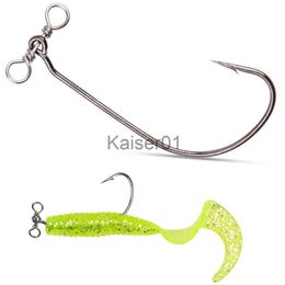 Fishing Hooks 30Pcs Drop Shot Fishing Hooks High Carbon Steel Long Shank Down Shot Rig and Swivel Worm Hooks for Carp Bass Perch Catfish x0822