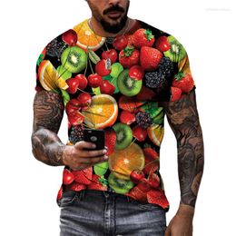 Men's T Shirts Summer Funny Vegetables And Fruits Graphic Men Fashion Originality Personality 3D Printed Short Sleeve Tees Tops