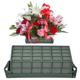 Decorative Flowers Floral Foam Cage Green Durable Bricks With Sucker For Wedding Table Centrepiece Arrangement