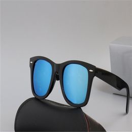 Hot Sale Sunglasses Vintage Pilot Sun Glasses UV400 Men Women Mirror 2140 54mm Glass Lenses With Case trshsrzhs