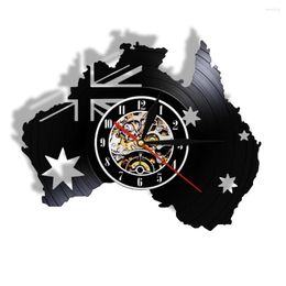 Orologi da parete mappa country della bandiera dell'orologio record australiano moderno viaggi souvenir watch patriotic art