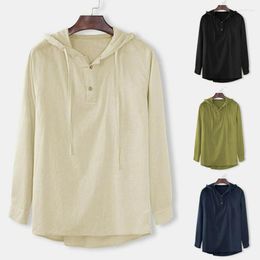 Men's Casual Shirts Fashion Solid Colour Long Sleeve V-neck T-shirts Mens Slim Fit Henley Sweatshirt Joggers Tops Clothing