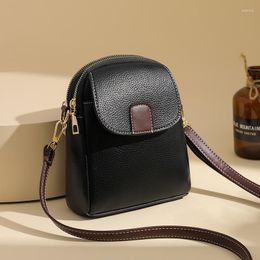 Evening Bags Shoulder Small Bag European And American Fashionable Women's Mobile Phone Soft Leather Versatile Crossbody Square