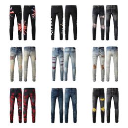 Am jeans designer jeans mens skinny jeans desig 28 colors pants Long hippop Sticker Embroidery Slim Denim Straight streetwear Skin304e