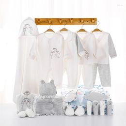 Clothing Sets Baby Clothes Cotton Cartoon 20 Pcs/Set For Girls Boys Jumpsuit Tops Pants Outfits 0-3Months Infant Suit