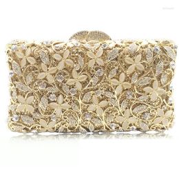 Evening Bags XIYUAN BRAND Mini Clutch Box Luxury Crystal Party Purse Gold Women Wedding Bag Soiree Pochette Silver