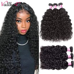 Wigs in pizzo Vall Brasiliano Water Wave Bundle Human Hair 134 Affatti Remy Weave 832 pollici ricci 230821