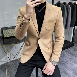 Men's Jackets Deerskin Leather Jacket Blazer Men Casual Slim Fit Blazer Hombre Suit Leather Jacket Men Terno Masculino Men Clothing 6 Colour J230821