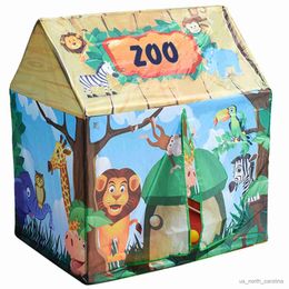 Toy Tents Green Animal Tent Children's Game House Toys R230830