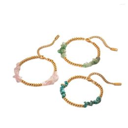 Link Bracelets INS Wind Stainless Steel Gravel Bead Bracelet Fashion Versatile Advanced Colorless Women's Gift Good