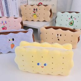 Learning Toys Biscuit Pencil Case Cute Large Capacity Pen Bag Pouch Holder Box for Girls Office Student Stationery Organiser School Supplies R230822