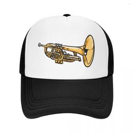 Ball Caps Golden Mellophone Baseball Cap Beach Outing Sports Sun Hats For Women Men'S