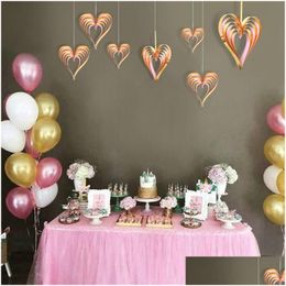 Party Decoration 4/6Pcs Love Heart Ceiling Hanging Garland Wedding Home Decora Diy Bachelorette Ornaments Drop Delivery Garden Festi Otshn