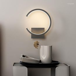 Wall Lamp Modern LED Minimalism Black White Golden Lighting For Living Bedroom Aisle Home Decor Fixtures Bedside