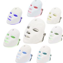 Face Massager USB Charge 7Colors LED Mask Pon Therapy Skin Rejuvenation Anti Acne Wrinkle Removal Skin Care Mask Skin Brightening 230822