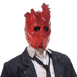 Party Masks Japanese Anime Dorohedoro Heart Cosplay Mask Scary Horror Latex Helmet Halloween Dress Up Costume Props 230821