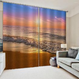 Curtain Po 3D Curtains For Living Room Window Wave Bedding El Drapes Cortinas