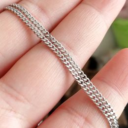 Charm Bracelets 50 Pieces x Stainless Steel Curb Chain Necklace Gold Colour Wholesale Cuban Link for Jewellery Making 230821