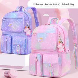 School Bags Nylon Schoolbag For Teenager Lightweight Waterproof Girls Backpack Large Capacity Travel Backpacks Kawaii Children Backpacks 230822