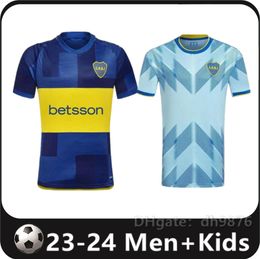 23 24 Boca Juniors home soccer jerseys 2023 2024 CARLITOS Benedetto VILLA MARADONA SALVIO MEDINA VARELA Tercera Salvio Pavon Men football shirt