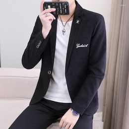 Men's Suits 2023 Men Korean Style Slim Man Jackets Youth Casual Singles Western England Hair Stylist Spring And Autumn Small Blazers